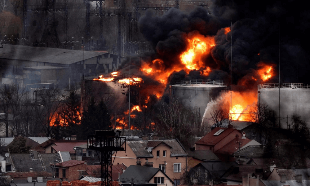 Missiles Strike Ukraine's Lviv As Biden says Putin 'Cannot remain in Power'